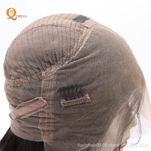 Xuchang Fuxin Cuticle Aligned Extensions Raw Virgin Kinky Straight Hair Full Lace Wigs Brazilian Hair Swiss Lace 12 Inch Long